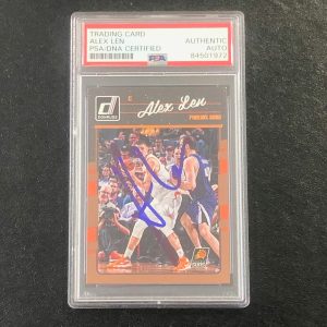 2016-17 Donruss Basketball #123 Alex Len Signed Card AUTO PSA Slabbed Suns