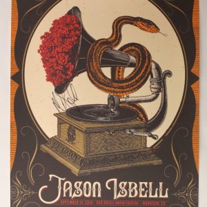 JASON ISBELL SIGNED AUTOGRAPH 18X24 CONCERT TOUR POSTER - RED ROCK 9/14/16 JSA