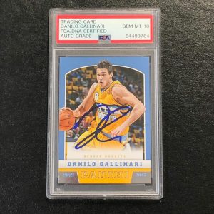 2012-13 Panini Basketball #38 Danilo Gallinari Signed AUTO 10 PSA Slabbed Nugget