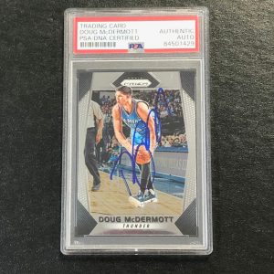 2017-18 Panini Prizm #265 Doug McDermott Signed Card AUTO PSA Slabbed Thunder