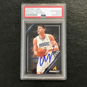 2013-14 Pinnacle Basketball #196 Nikola Vucevic Signed Card AUTO PSA Slabbed Mag