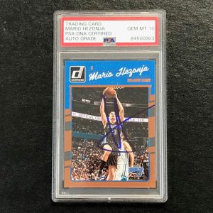 2016-17 Donruss Basketball #69 Mario Hezonja Signed Card AUTO 10 PSA/DNA Slabbed