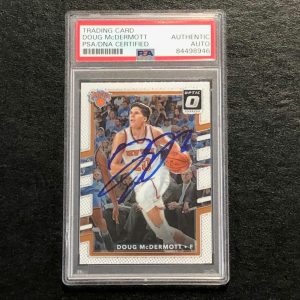 2017-18 Donruss Optic #105 Doug McDermott Signed Card AUTO PSA Slabbed Knicks