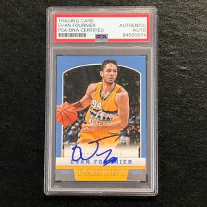 2012-13 Panini Basketball #253 Evan Fournier Signed Card AUTO PSA Slabbed Nugget