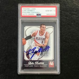 2012-13 Elite Basketball #23 Luke Babbitt Signed Card AUTO 10 PSA Slabbed Portla