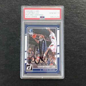 2015-16 Donruss Basketball #193 Courtney Lee Signed Card AUTO 10 PSA Slabbed Gri