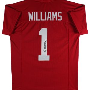 Alabama Jameson Williams Authentic Signed Maroon Pro Style Jersey BAS Witnessed