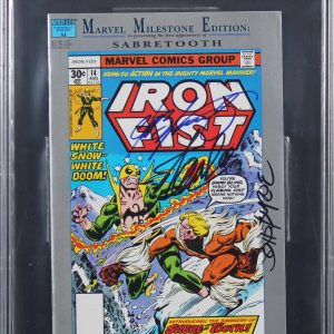 (3) Stan Lee, Claremont & Byrne Signed Iron Fist #14 Marvel Comic BAS Slabbed