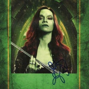 ZOE SALDANA SIGNED 11X14 PHOTO GAMORA GUARDIANS OF THE GALAXY AVENGERS BECKETT