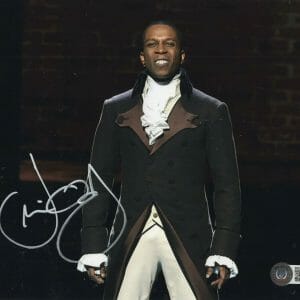 Leslie Odom Jr. Signed Hamilton Broadway Play 8x10 Photo w/Beckett COA BB76854