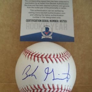ZACK GRANITE MINNESOTA TWINS ROOKIE YEAR SIGNED M.L. BASEBALL BECKETT R07551