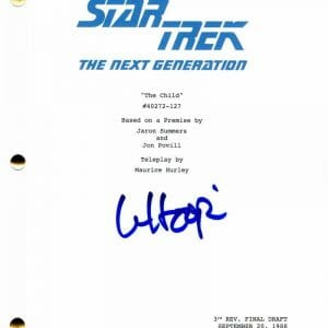WHOOPI GOLDBERG SIGNED AUTOGRAPH STAR TREK THE NEXT GENERATION EPISODE SCRIPT