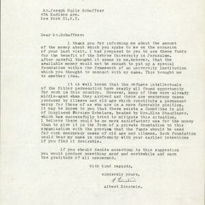 Albert Einstein Authentic Signed 8.5x11 1951 Typed Letter BAS #AB14598