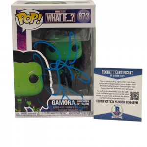 ZOE SALDANA SIGNED POP FUNKO FIGURE "WHAT IF" GAMORA MARVEL AUTOGRAPH BECKETT 4