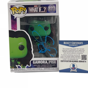 ZOE SALDANA SIGNED POP FUNKO FIGURE "WHAT IF" GAMORA MARVEL AUTOGRAPH BECKETT 3