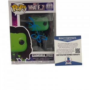 ZOE SALDANA SIGNED POP FUNKO FIGURE "WHAT IF" GAMORA MARVEL AUTOGRAPH BECKETT 6