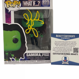 ZOE SALDANA SIGNED POP FUNKO FIGURE "WHAT IF" GAMORA MARVEL AUTOGRAPH BECKETT 1