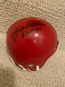 Y.A. Tittle Autographed/Signed high quality Mini Helmet JSA COA 49ers HOF