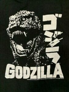 GODZILLA BLACK T-SHIRT AWESOME GRAPHICS TOHO 2008 SIZE XL