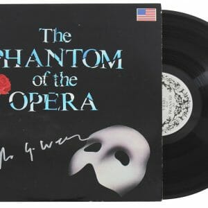 Andrew Lloyd Webber The Phantom of the Opera Signed Album Cover W/ Vinyl BAS