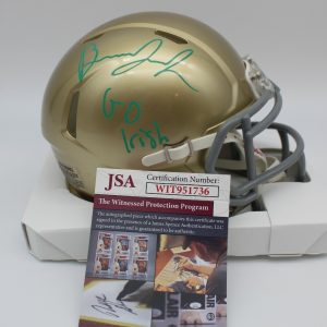 Brandon Joseph Signed Notre Dame Fighting Irish Mini Helmet w/JSA COA Witness #1