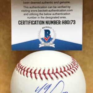 YASMANI GRANDAL CHICAGO WHITE SOX SIGNED AUTO M.L. BASEBALL BECKETT H80173