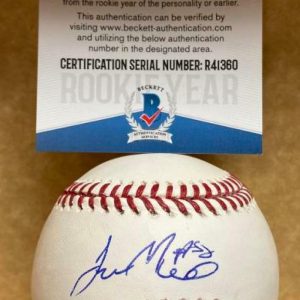JASSELL DE LA CRUZ ATLANTA BRAVES ROOKIE YEAR SIGNED M.L. BASEBALL R41360