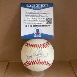 GREGG JEFFERIES METS/PHILLIES SIGNED VINTAGE N.L. BASEBALL BECKETT BA26049