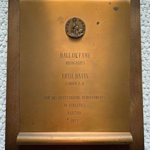 ERNIE DAVIS ACTUAL 1972 NY STATE HIGH SCHOOL HOF AWARD SYRACUSE AMAZING+RARE