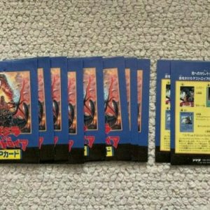 GODZILLA VINTAGE LOT OF 12 TRADING CARDS+13 WRAPPERS JAPAN GREAT CONDITION