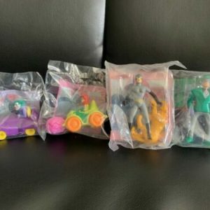 BATMAN LOT OF 4 MCDONALD'S HAPPY MEAL TOYS IN BAGS IVY+JOKER+RIDDLER+CATWOMAN