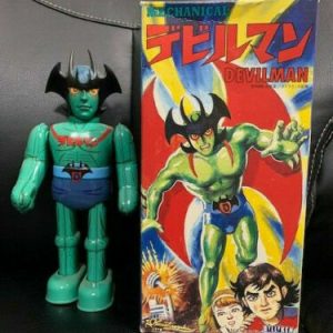 DEVILMAN VINTAGE BILLIKEN MECHANICAL TOY WITH ORIGINAL BOX 1998 AWESOME+RARE