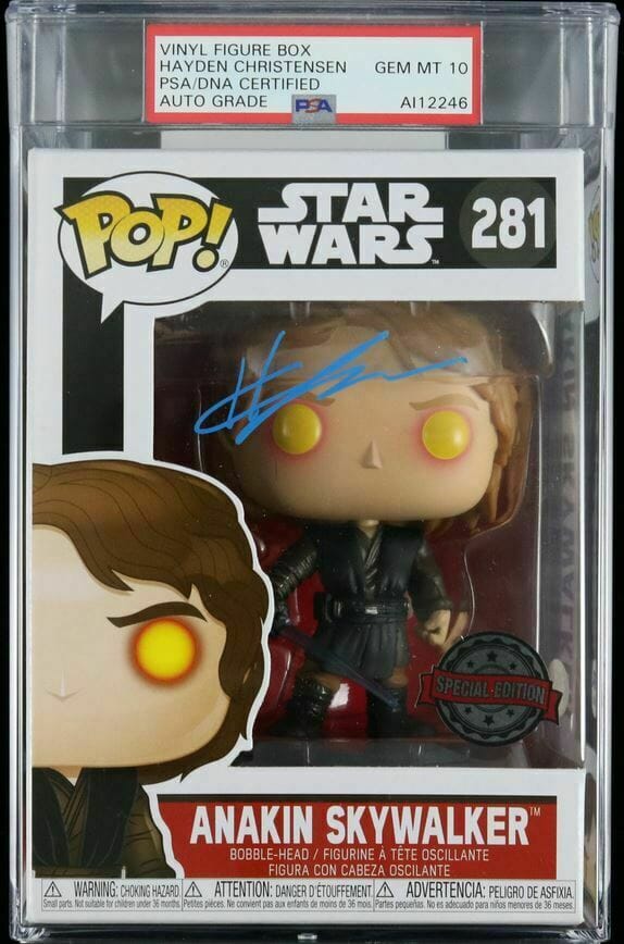 Hayden Christensen Signed Anakin Skywalker Funko Pop Auto 10 PSA/DNA ...