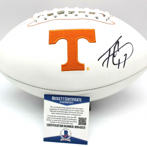 Tee Martin Signed Tennessee Volunteers Logo Football W/Beckett COA BD64253