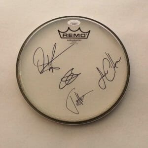 WE CAME AS ROMANS BAND X4 SIGNED AUTOGRAPH 8" DRUMHEAD - TRACING BACK ROOTS JSA