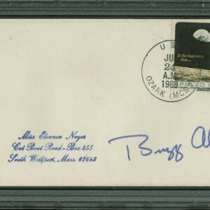 Buzz Aldrin Authentic Signed 3.5x6.5 Envelope Autographed PSA/DNA Slabbed