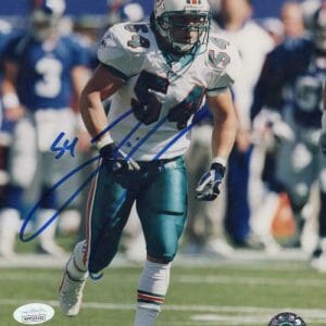 ZACH THOMAS MIAMI DOLPHINS SIGNED AUTOGRAPHED 8X10 PHOTO JSA WPP532153