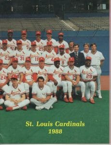 1988 ST. LOUIS CARDINALS YEARBOOK TEAM PHOTO GREAT CONDITION COLLECTIBLE MEMORABILIA