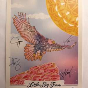 LITTLE BIG TOWN SIGNED AUTOGRAPH 18X24 CONCERT TOUR POSTER RED ROCKS 9/20/18 JSA