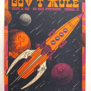 GOV'T MULE SIGNED AUTOGRAPH 18X24 CONCERT TOUR POSTER - RED ROCKS 8/18/19 W/ JSA