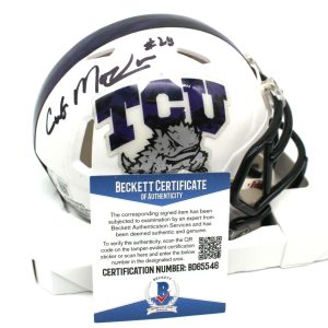Curtis Modkins Signed TCU Horned Frogs Mini Helmet w/Beckett COA BD65546