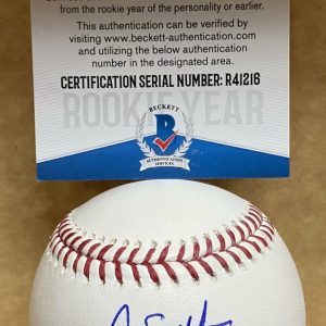 CONNOR SCOTT MIAMI MARLINS ROOKIE YEAR SIGNED M.L. BASEBALL BECKETT R41216