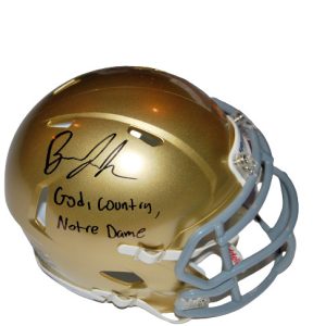 BRANDON JOSEPH signed (NOTRE DAME IRISH) God Country Notre Dame mini helmet JSA