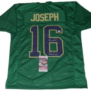 BRANDON JOSEPH signed (NOTRE DAME FIGHTING IRISH) PLACT green custom jersey JSA