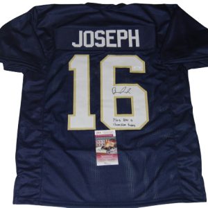 BRANDON JOSEPH signed (NOTRE DAME FIGHTING IRISH) PLACT blue custom jersey JSA