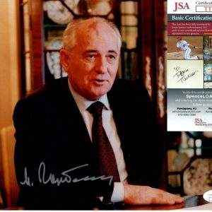 MIKHAIL GORBACHEV signed autographed 8x10 photo JSA