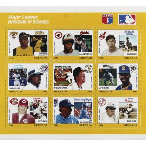 Major League Baseball Granada Postage Limited Edition #1449 Stamp Page