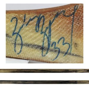 Penguins Zarley Zalapski Signed Game Used Louisville Goalie Hockey Stick BAS