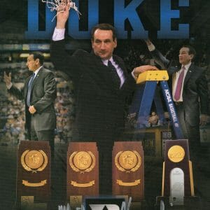 MIKE KRZYZEWSKI HAND SIGNED 8x11 COLOR PHOTO+COA AMAZING POSE DUKE COACH