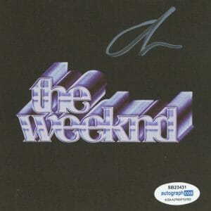 The Weeknd "Dawn FM" AUTOGRAPH Signed Abel Tesfaye Art Card + CD B ACOA